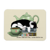 ブックキャットティーかわいい マグネット (横)