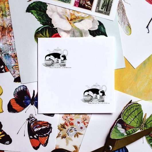 ブックキャットティーかわいい ラバースタンプ