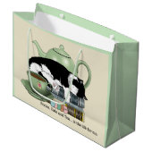 ブックキャットティーかわいい ラージペーパーバッグ (正面アングル)