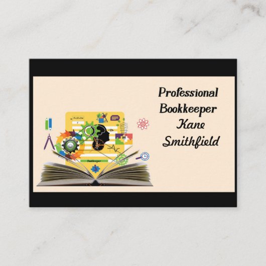 ブックキーパーの名刺タンとブラック 名刺 (正面)