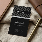 ブックキーパーエレガント- Black Chessboard 名刺