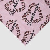 ブックキーパーヒョウハートフレームピンク 薄葉紙 (詳細)