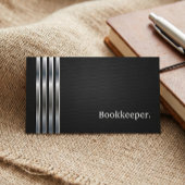 ブックキーパープロフェッショナルブラックシルバー 名刺
