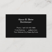 ブックキーパーミニマルデザイン 名刺 (裏面)