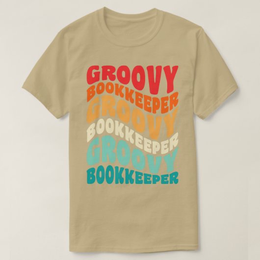 ブックキーパーヴィンテージレトロ60s 70s 80s Vibes Tシャツ (デザイン正面)