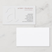 ブックキーパー金融サービスシンプルのシャドー・モノグラム 名刺 (正面/裏面)