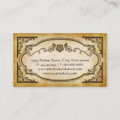 ブックキーパー – エレガントヴィンテージアンティーク 名刺 (裏面)