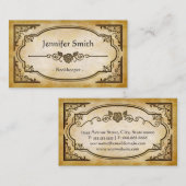 ブックキーパー – エレガントヴィンテージアンティーク 名刺 (正面/裏面)