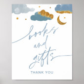 ブックギフトきらびやかな星の赤ちゃんシャワー少年 ポスター (正面)