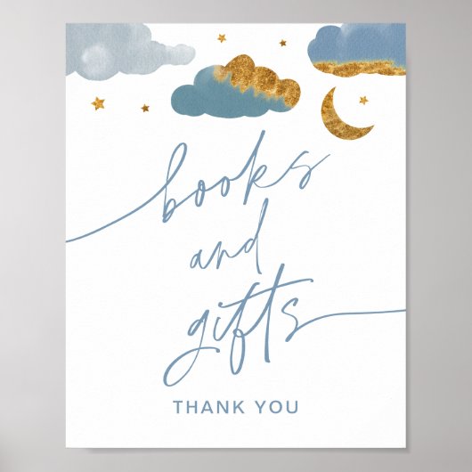 ブックギフトきらびやかな星の赤ちゃんシャワー少年 ポスター (正面)