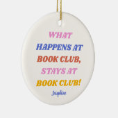 ブッククおもしろいラブ引用文カラフル名パーソナライズされた セラミックオーナメント (右)