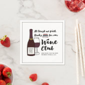 ブッククおもしろいラブ | Drink Wine Club Girls Night Out スタンダードカクテルナプキン (インサイチュ)