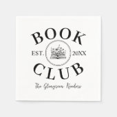 ブッククエレガントパーソナライズされたラブイベント スタンダードカクテルナプキン (正面)