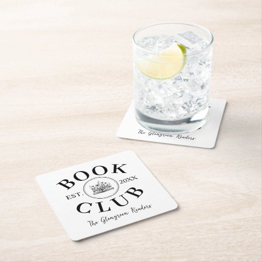ブッククエレガントラブ会員ギフトパーソナライズされたギフト スクエアペーパーコースター (インサイチュ)
