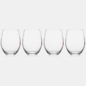 ブッククパーソナライズされたラブワイングラス ステムなしワイングラス (左)