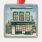 ブッククパーソナライズされたラブ書店 メタルオーナメント (正面)