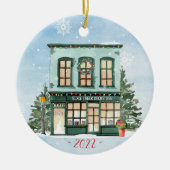 ブッククパーソナライズされたラブ セラミックオーナメント (正面)