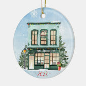 ブッククパーソナライズされたラブ セラミックオーナメント (左)