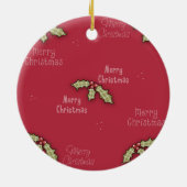 ブッククラブのクリスマスのオーナメントの記念品のギフト セラミックオーナメント (裏面)