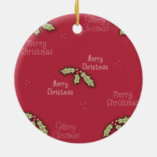 ブッククラブのクリスマスのオーナメントの記念品のギフト セラミックオーナメント (裏面)