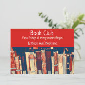 ブッククラブのグループの本の会議 招待状 (スタンド正面)