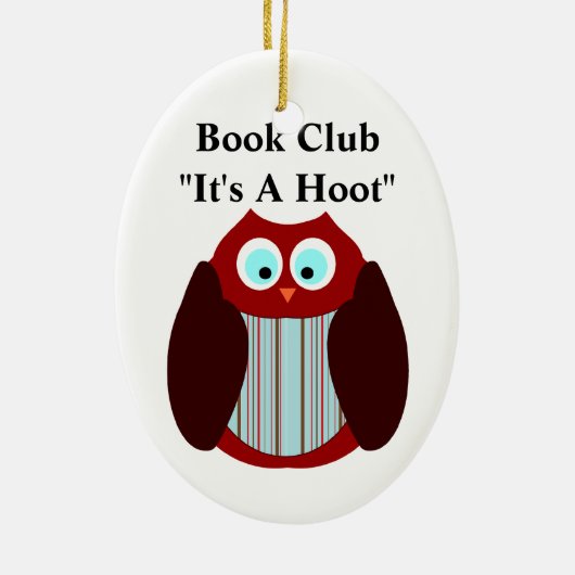 ブッククラブのフクロウを取り除く – これはフクロウだ セラミックオーナメント (裏面)