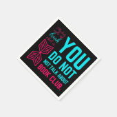 ブッククラブのフレーズの最初のルーおもしろいル スタンダードカクテルナプキン (角)