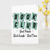 ブッククラブのレトロ-よい友人、時および笑い カード (黄色い花)