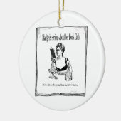 ブッククラブのヴィンテージのデザインのための練習 セラミックオーナメント (左)