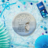 ブッククラブの会合の水彩画のトナカイ ペーパープレート (パーティー)