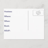 ブッククラブの郵便はがき インビテーションポストカード (裏面)