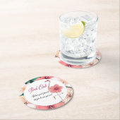 ブッククラブのBibliophileの本みみずの上品のフラミンゴ ラウンドペーパーコースター (インサイチュ)