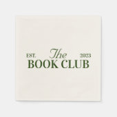 ブッククラブをテーマにしたパーティー スタンダードカクテルナプキン (正面)