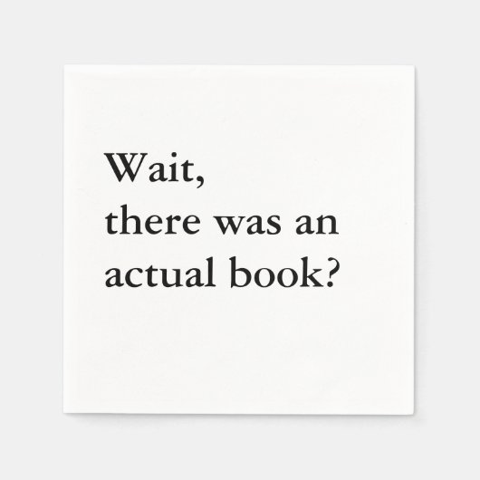 ブッククラブカクテルナプキンス – 待つ スタンダードカクテルナプキン (正面)