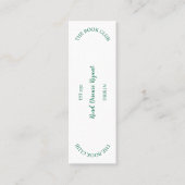 ブッククラブクレストが繰り返し読について話し合う スキニー名刺 (正面)