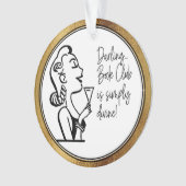 ブッククラブフレンドレトロヴィンテージレディフェイク金ゴールド オーナメント (正面)