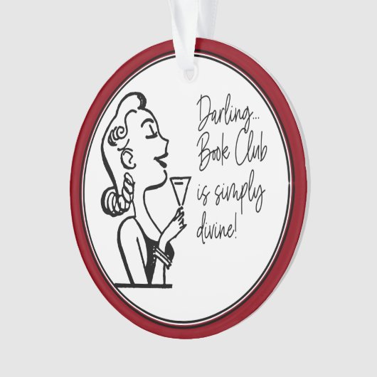 ブッククラブフレンドレトロヴィンテージレディ オーナメント (正面)
