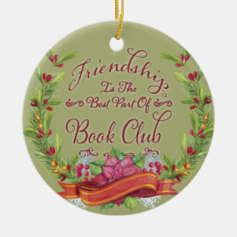 ブッククラブホリデーフレンドシップリース セラミックオーナメント