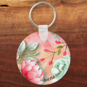 ブッククラブモノグラムガーデンフラワーウォーター色 キーホルダー (正面)