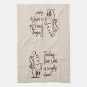 ブッククラブヴィンテージレトロシンプルディバイン キッチンタオル (縦)