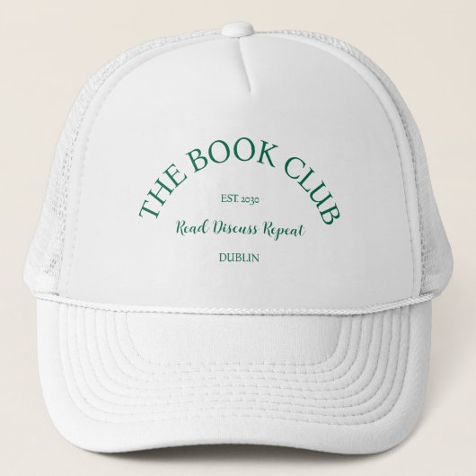 ブッククラブ緑のクレストが繰り返し読について議論する キャップ (正面)