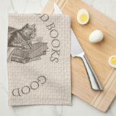 ブッククラブ-よい本-猫を持つよい友人 キッチンタオル (四つ折り)