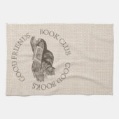 ブッククラブ-よい本-猫を持つよい友人 キッチンタオル (横)