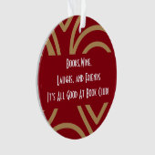 ブッククラブ/ブックグループ – It's All Good モダン Red オーナメント (正面)