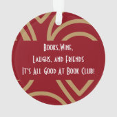 ブッククラブ/ブックグループ – It's All Good モダン Red オーナメント (裏面)