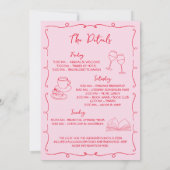 ブッククラブ 手描きの花嫁さまと週末 招待状 (裏面)