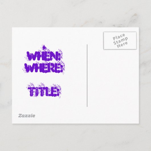 ブッククラブ – 日付の保存 – はがき 案内ポストカード (裏面)