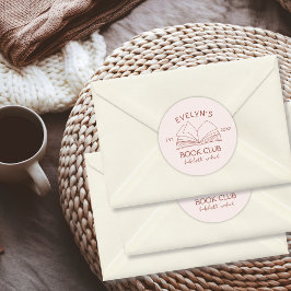 ブッククラブ 本好き 手描き 卒花パーティー ラウンドシール