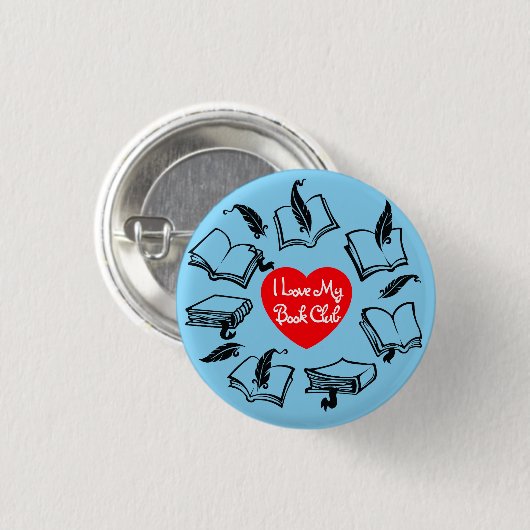 ブッククラブ 缶バッジ (正面&裏面)