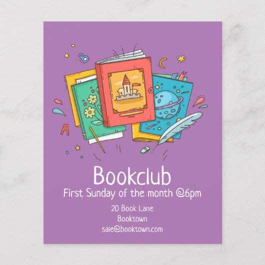 ブッククラブ 読書会 グループ 読書セッション フライヤー (正面)